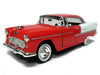 1955 Chevrolet  Bel Air   Red and White - Motormax 1/24 - 73229 RD -  Passion Diecast