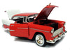 1955 Chevrolet  Bel Air   Red and White - Motormax 1/24 - 73229 RD -  Passion Diecast
