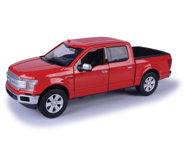 2019 Ford F-150 Pickup  Lariat Crew Cab  Red - Diecast Model - Motormax 1/24 - 79363 RD  - Passion Diecast 