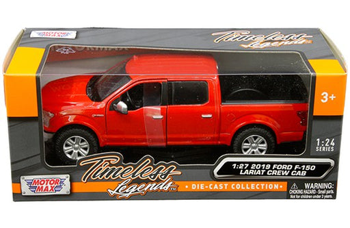 2019 Ford F-150 Pickup  Lariat Crew Cab  Red - Diecast Model - Motormax 1/24 - 79363 RD  - Passion Diecast 