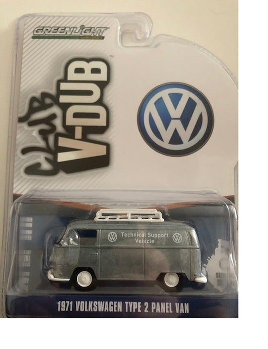 1971 Volkswagen Type 2 Panel Van -  Club Vee-Dub 10 - Greenlight 1/64 - 29980 A