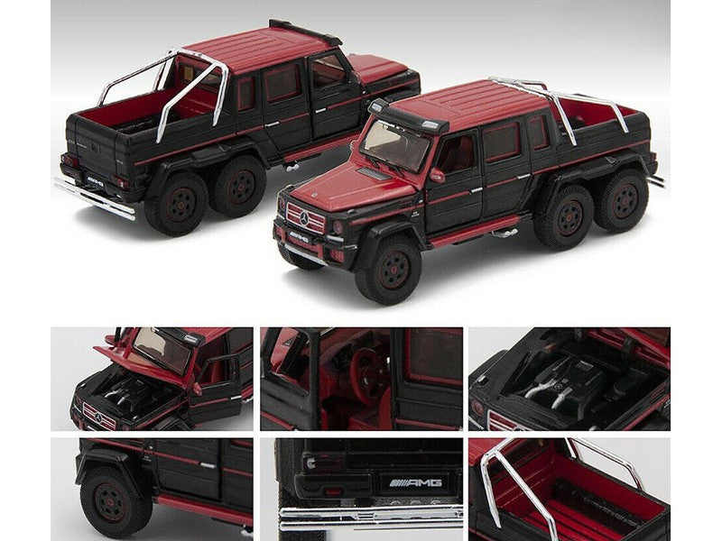 Mercedes Benz G63 AMG 6x6  Red and Black - 1st Edition - Era 1/64 - MB196X6RF06  -  Passion Diecast 