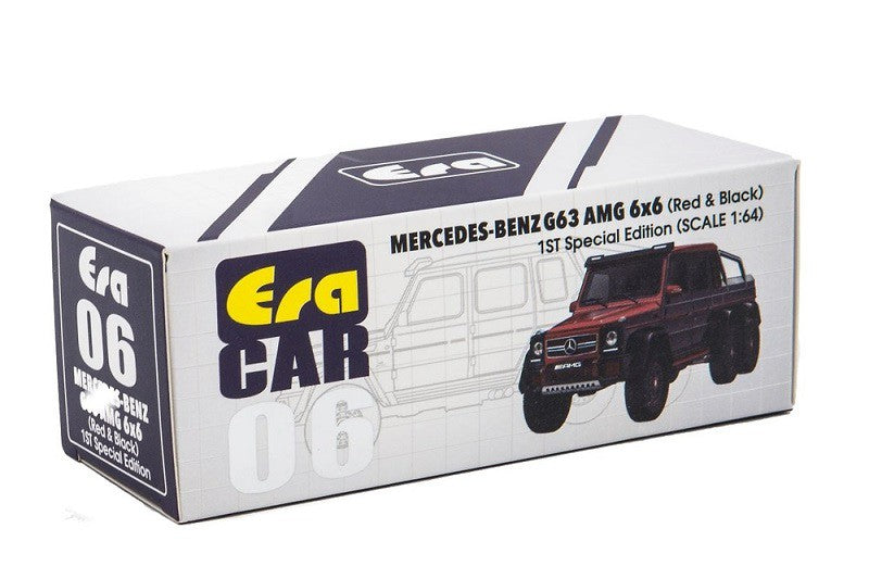 Mercedes Benz G63 AMG 6x6  Red and Black - 1st Edition - Era 1/64 - MB196X6RF06  -  Passion Diecast 
