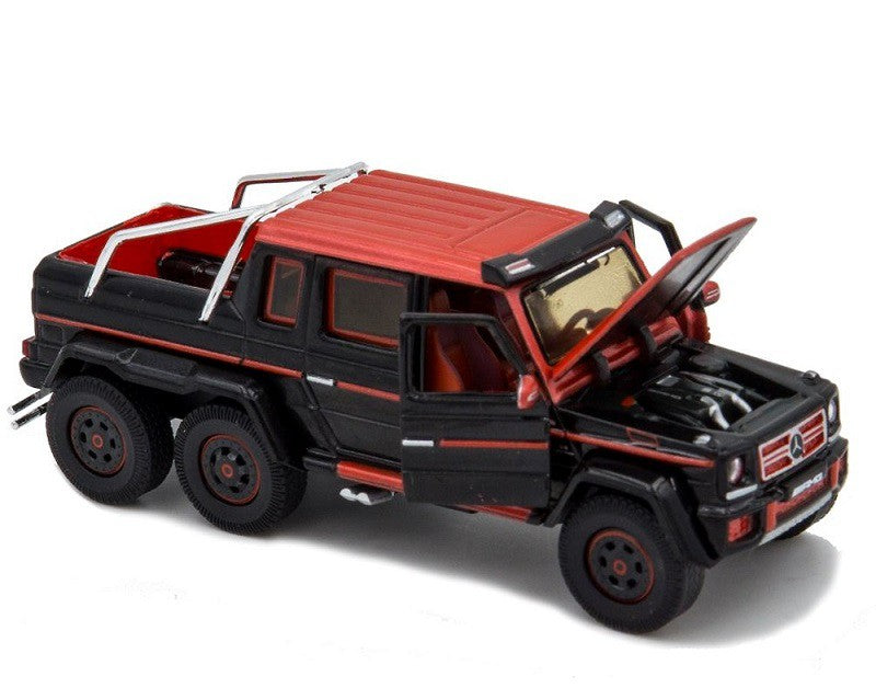 Mercedes Benz G63 AMG 6x6  Red and Black - 1st Edition - Era 1/64 - MB196X6RF06  -  Passion Diecast 