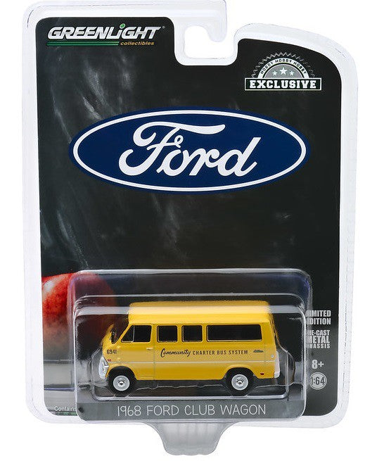 1968 Ford Club Wagon School Bus - Greenlight 1/64 Hobby Exclusive - 30155 -  Passion Diecast 