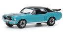 1967 Ford Mustang Coupe "Ski Country Special"  Turquoise - Greenlight 1/64 Hobby Exclusive - 30154  -  Passion Diecast 