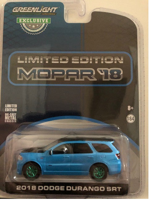 2018 Dodge Durango SRT in Blue Pearl Coat - Limited Edition '18 -  (Hobby Exclusive) 1-64 GREENMACHINE - 30130GR