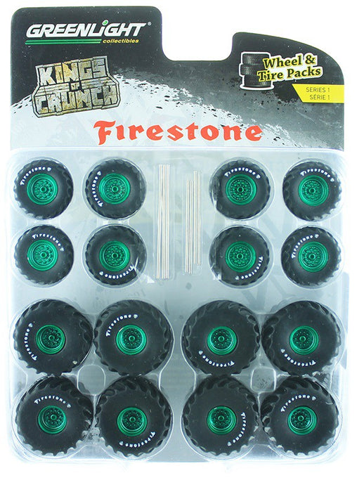 Kings of Crunch Firestone  Wheel & Tire Pack  (Hobby Exclusive)  1-64 GREENMACHINE 16010 AGR