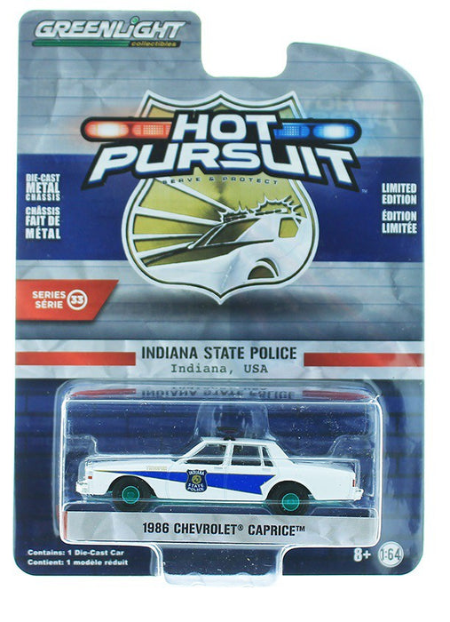 1986 Chevrolet Caprice - Indiana State Police - Hot Pursuit  33 - 1-64 greenlight 42900 B