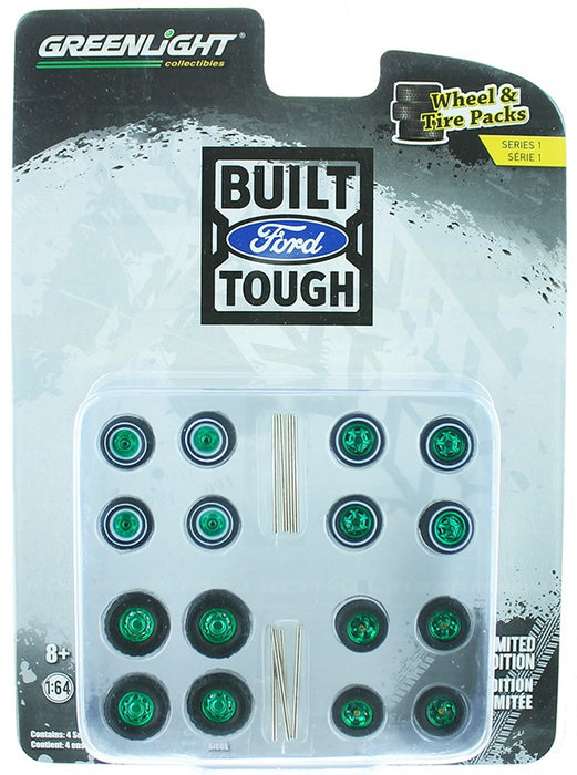 Ford Truck  Wheel & Tire Pack  (Hobby Exclusive)  1-64 GREENMACHINE 16010 BGR