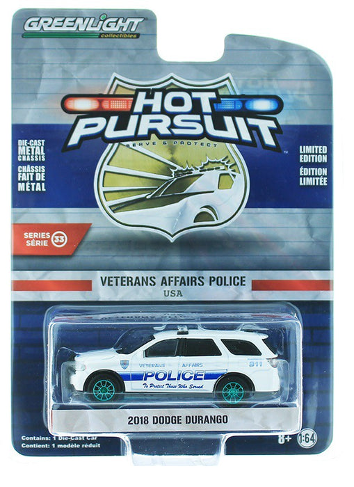2018 Dodge Durango - US Department of Veteran's Affairs - Hot Pursuit  33 - 1-64 greenlight 42900 FGR