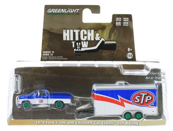 Hitch & Tow Series 12 - 1970 Ford F-100 STP and STP Racing Trailer GREENMACHINE GL-32120AGR