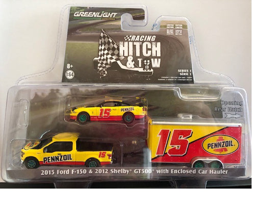 Racing Hitch and Tow 1 - 2015 Ford F-150 ET 2012 Shelby GT500  1-64 GREENMACHINE 31050 CGR