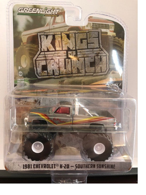 Southern Sunshine - 1981 Chevrolet K20 Silverado Monster Truck - Kings of Crunch Series 5 - 1-64 GREENMACHINE 49050 DGR