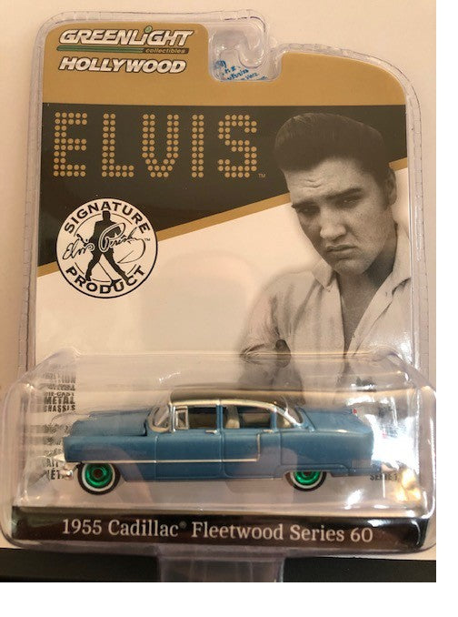 1955 Cadillac Fleetwood Series 60 "Blue Cadillac  - Elvis Presley - Hollywood 16 -  GREENMACHINE 1-64  - 44760 AGR