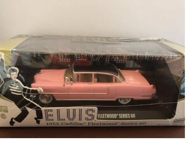 1-43 Hollywood GREENMACHINE - 1955 Cadillac Fleetwood Series 60 - Pink Cadillac - Elvis Presley (1935-77)