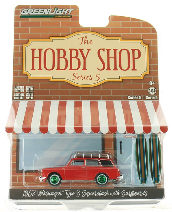 1962 Volk Type 3 - Squareback With Surfboards - The Hobby Shop Series 5 GREENMACHINE 97050 AGR