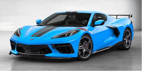 2020 Chevrolet Corvette C8 Rapid Blue - Gt Spirit  1/18 - GT286  -  Passion Diecast 