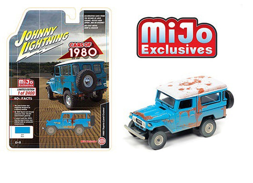 Toyota Land Cruiser Hard Top 1980 Blue Rusted - Johnny Lightning 1/64 Mijo Exclusive - JLCP7329  -  Passion Diecast 