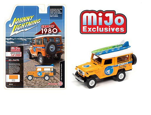 1980 Toyota Land Cruiser  Off-Road 4x4 with Surfboard - Johnny Lightning 1/64 Mijo Exclusive - JLCP7332  -  Passion Diecast 