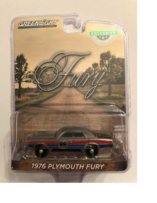 1976 Plymouth Fury - Hazzard County Road Rally  n° 86 - GREENMACHINE 1-64 Hobby Exclusive - 30156GR