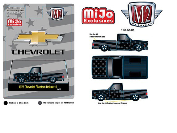 1973 Chevrolet Custom Deluxe 10 Squarebody Pick Up   - M2 Machine -MiJo Exclusives 1:64 - 31500-MJS27  -  Passion Diecast 