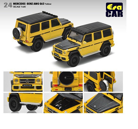 Mercedes-Benz G63 AMG - Yellow - Era  Car 1/64 - MB204X4RN24 -  Passion Diecast 
