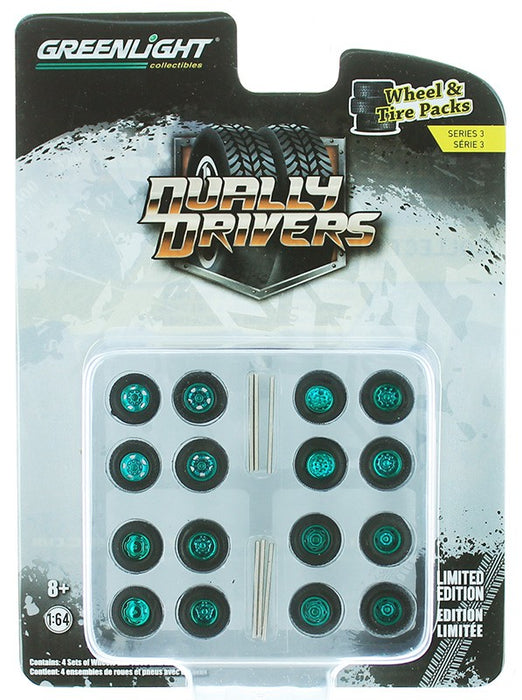 Dually Drivers Wheel & Tire Pack  (Hobby Exclusive) 1/64 GREENMACHINE  - 16050 AGR