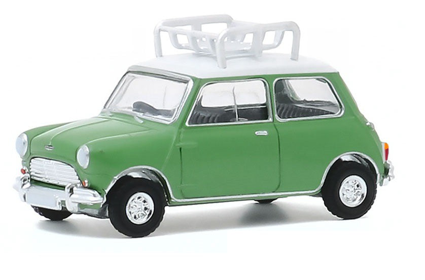 1965 Austin Mini Cooper S with Roof Rack - Hot Hatches Series 1 - Greenlight 1/64 - 47080 A  - Passion Diecast 
