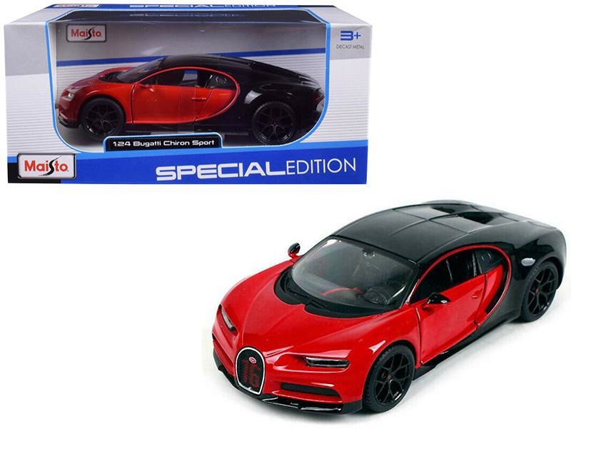Bugatti Chiron Sport Red / Black Maisto 1/24 -  31524 RD  - Passion Diecast