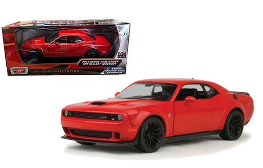 2018 Dodge Challenger SRT Hellcat Widebody Red - Motormax 1/24 - 79350 RD - Passion Diecast 