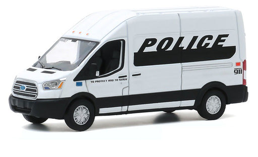 2019 Ford Transit LWB - Police Prisoner Transport Vehicle - Route Runners Series 1- Greenlight 1-64 - 53010 D - Passion Diecast