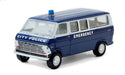 1969 Ford Club Wagon - City Police Emergency  - greenlight 1/64  Hobby Exclusive - 30209  - Passion Diecast 