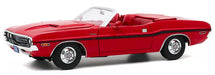 1970 Dodge Challenger R/T Convertible in Rallye Red - The Mod Squad (TV Series) - Greenlight 1/18 - 13565  - Passion Diecast 