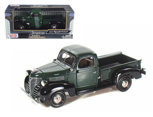 1941 PLYMOUTH PICK UP GREEN - Motormax 1/24 73278 GR - Passion Diecast 