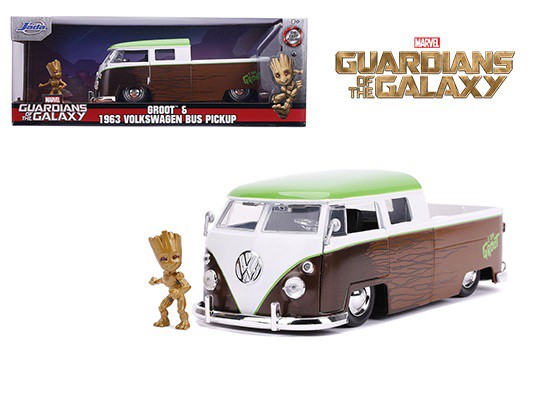 1963 Volkswagen Pick Up / Groot Figure - Guardiens of the Galaxy -  Jada 1/24 - 31202 - Passion Diecast 
