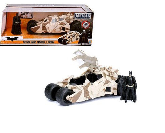 The Dark Knight Batmobile Camouflage with Batman Figure -  Jada 1/24 - 98543 - Passion Diecast 