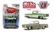 2x 1975 Chevrolet Silverado SQUAREBODY - Mijo Speed Shop with 4 post Lift - M2 Machines 1:64 - 33000-MJS01 -  Passion Diecast 