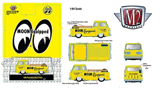 1964 Ford Econoline Truck Mooneyes Edition - Auto-Thentics  M2 Machines 1:64 Hobby Exclusive - 31500-HS14 - Passion Diecast 