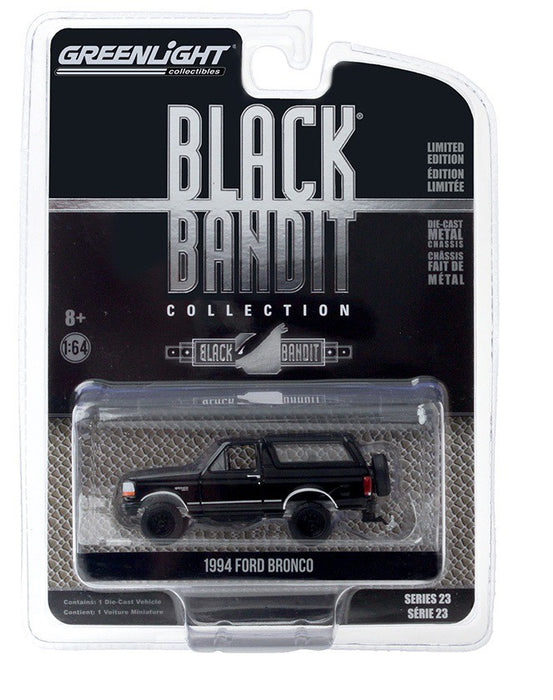 1994 Ford Bronco  - Black  Bandit  Series 23,  1-64 Greenlight 28030 F  Passion Diecast