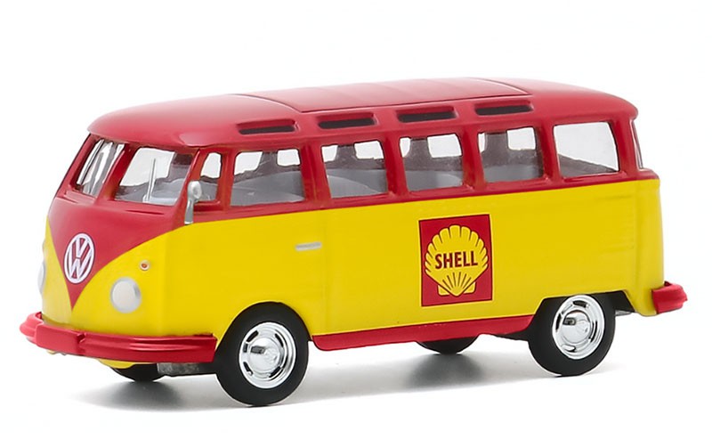 1964 Volkswagen Samba Bus - Shell Oil  - Club Vee-Dub Series 11  - Greenlight 1/64  - 30000 B - Passion Diecast 