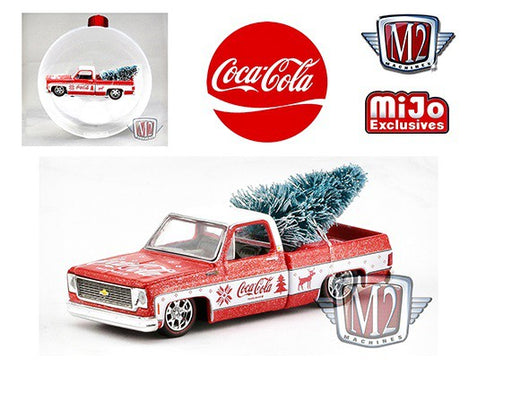 1973 Chevrolet Fleetline with tree - Coca-Cola Ornament- Candy Red/White - M2 Machines 1:64 MiJo Exclusives - 53500-MJS01