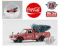 1976 Datsun 620 Pick Up  with tree - Coca-Cola Ornament- Candy Red/White - M2 Machines 1:64 MiJo Exclusives - 53500-MJS03