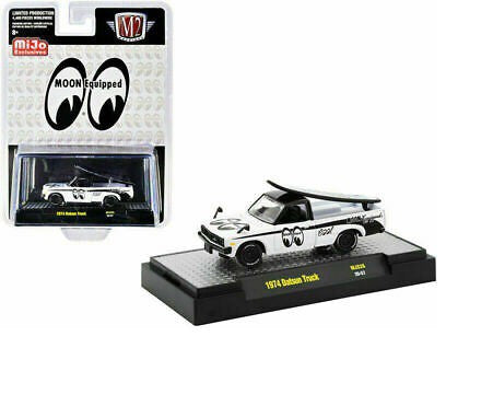 1974 Datsun 620 Pick Up - Mooneyes / Surf Board -  M2 Auto Trucks 1:64 - Mijo Exclusive - 31500-MJS26 -  Passion Diecast 