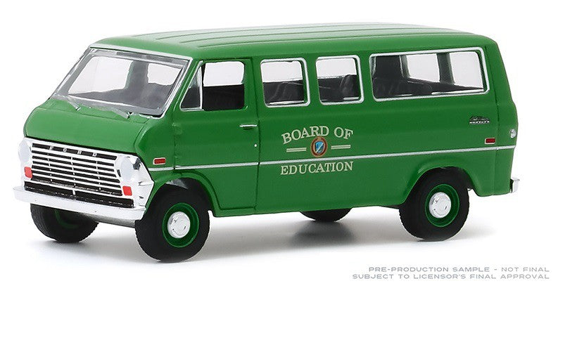 1970 Ford Club Wagon - Board of Education -  (Hobby Exclusive) 1/64 Greenlight - 30170 -  Passion Diecast 