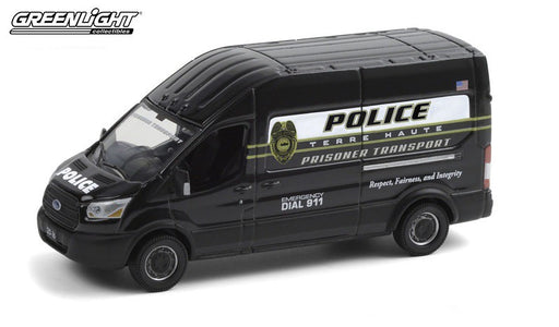 2020 Ford Transit LWB High Roof - Terre Haute, Indiana Police Prisoner Transport - greenlight 1/64  Hobby Exclusive - 30212