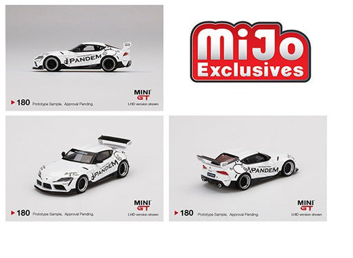 Pandem Toyota GR Supra V1.0 White -  MINI GT 1:64 - Mijo Exclusive - MGT00180 -  Passion Diecast 