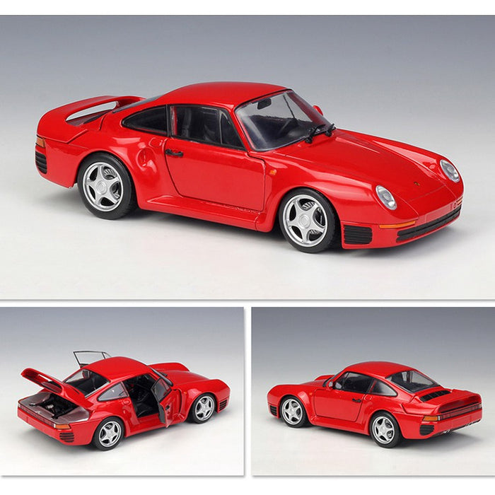 1986 Porsche 959 Red  - Welly 1/24 - 24076 RD  - Passion Diecast 