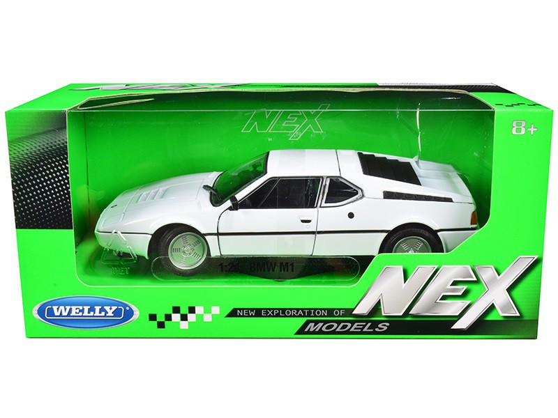 1987 BMW M1 Coupe White  - Welly 1/24 - 24098 WH - Passion Diecast 