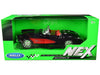 1957 Chevrolet Corvette Convertible  Black and Red  - Welly 1/24 - 29393 BK - Passion Diecast 